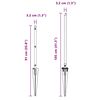 vidaXL Στύλος Περιφράξεων Άλλο 26 pcs Ασημί 3.2 x 3.2 x 60 εκ Ατσάλι