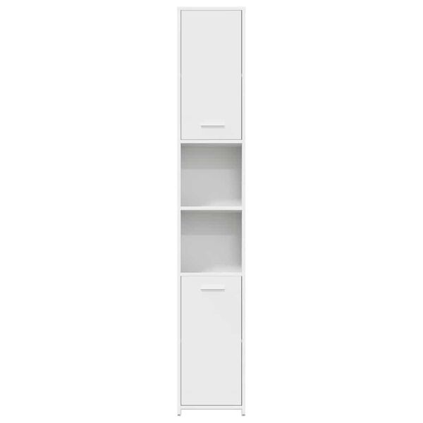 vidaXL Στήλη Μπάνιου Λευκή 30 x 30 x 183,5 εκ. από Επεξεργασμένο Ξύλο
