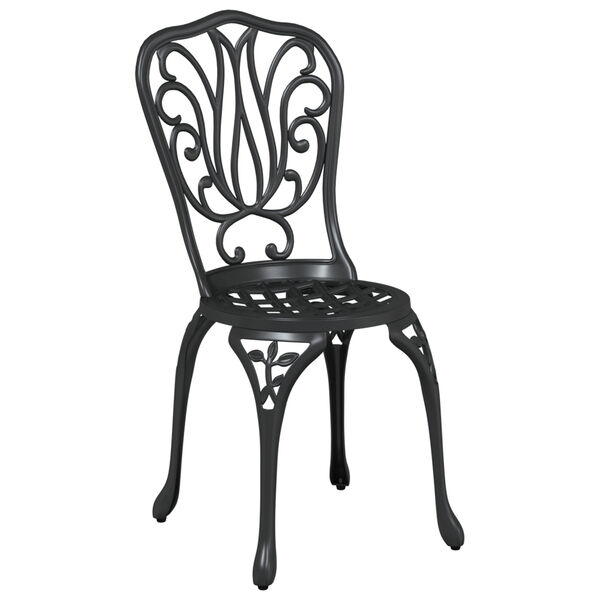 vidaXL Σετ Μπιστρό Κήπου 3 pcs Μαύρο Αλουμίνιο