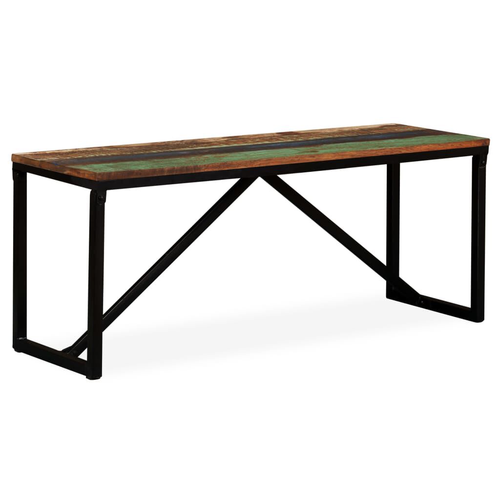 vidaXL Πάγκος 110 x 35 x 45 εκ. από Μασίφ Ανακυκλωμένο Ξύλο