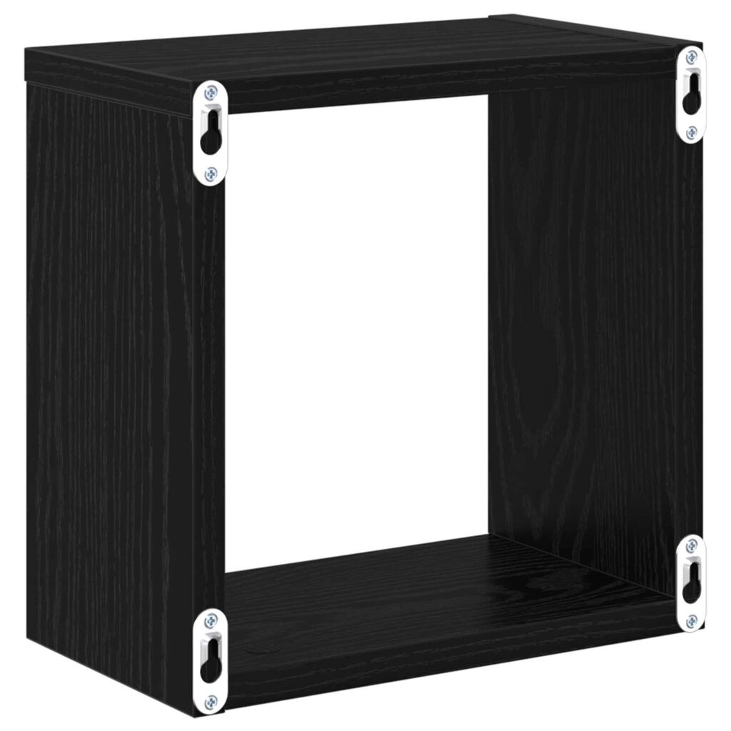 vidaXL Ράφια Τοίχου Μαύρη Βελανιδιά MDF 26 x 15 x 26 εκ. Ράφια Τοίχου