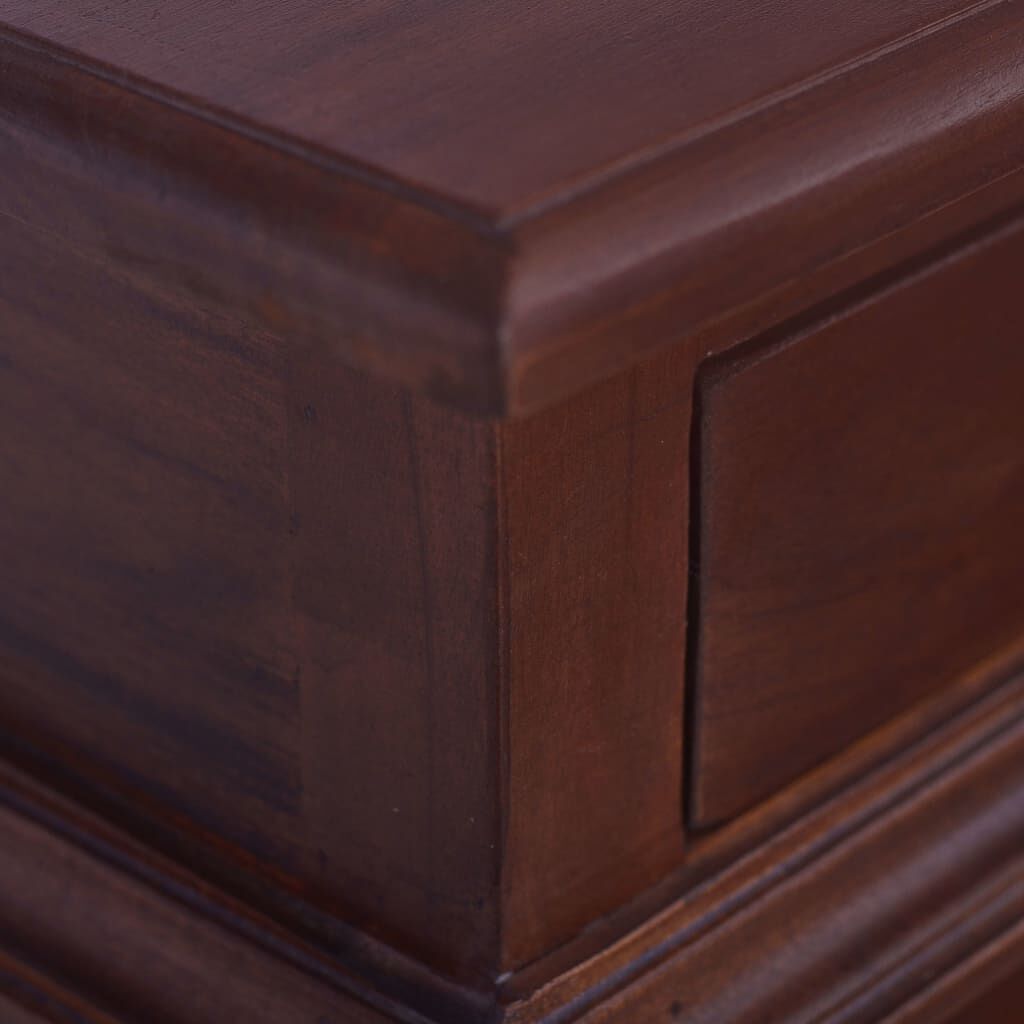 vidaXL Κομοδίνο Κλασικό Καφέ 35 x 30 x 60 εκ. από Μασίφ Μαόνι