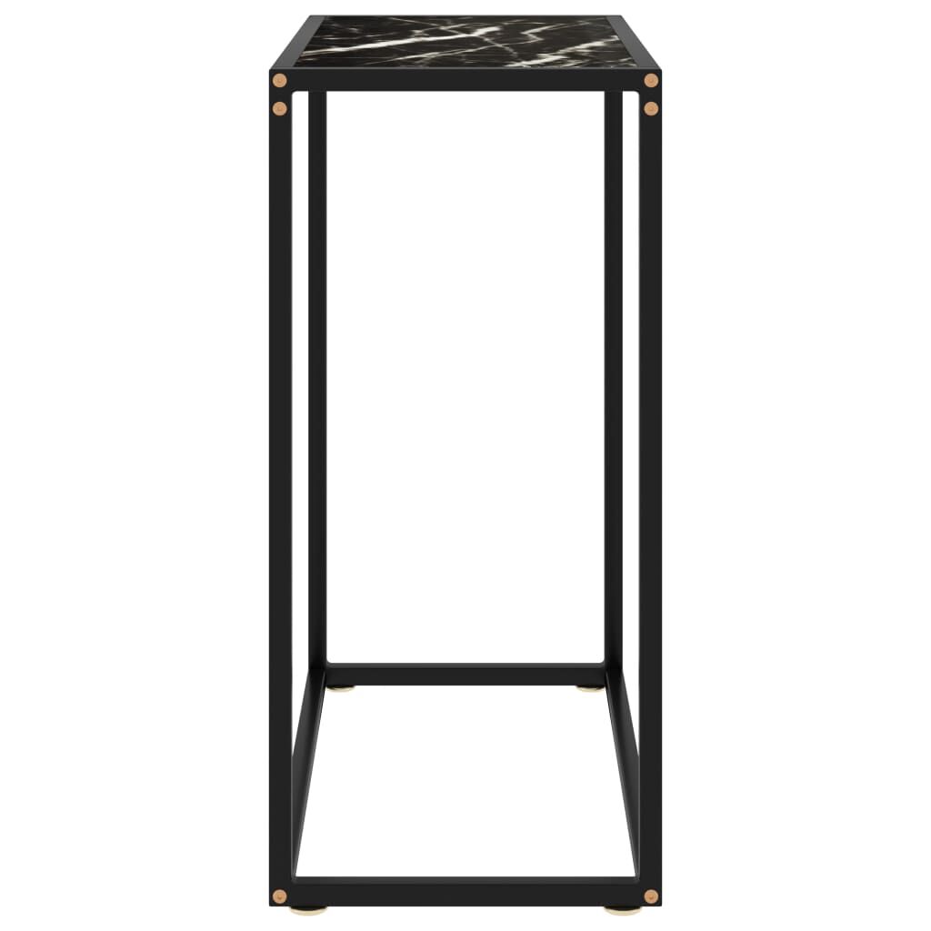 vidaXL Τραπέζι Κονσόλα Μαύρο 60 x 35 x 75 εκ. από Ψημένο Γυαλί
