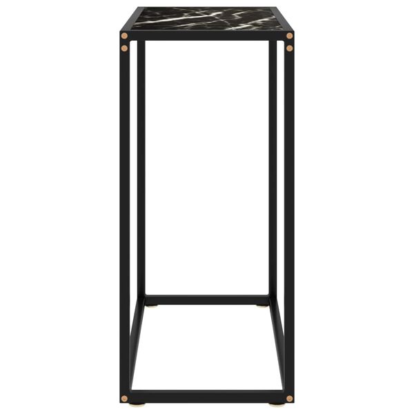 vidaXL Τραπέζι Κονσόλα Μαύρο 60 x 35 x 75 εκ. από Ψημένο Γυαλί