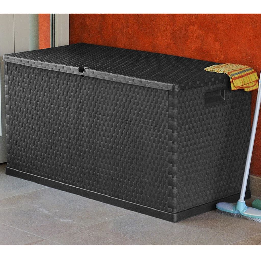 vidaXL Μπαούλο Αποθήκευσης Κήπου Ανθρακί 120x56x63 εκ. Πολυπροπυλένιο
