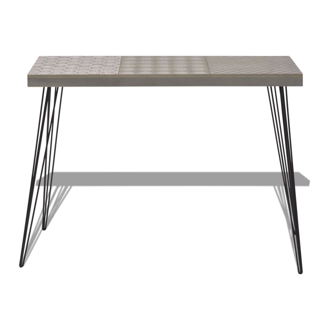 vidaXL Κονσόλα Τραπέζι Γκρι 90 x 30 x 71,5 εκ.