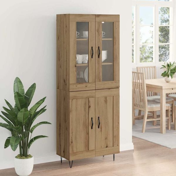 vidaXL Highboard Artisan Oak 69,5 x 34 x 90 &epsilon;&kappa;. &Epsilon;&pi;&epsilon;&xi;&epsilon;&rho;&gamma;&alpha;&sigma;&mu;έ&nu;&omicron; &xi;ύ&lambda;&omicron;