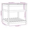 vidaXL Ζαρντινιέρα με Ράφι Γκρι 82,5x82,5x81 εκ. Μασίφ Ξύλο Πεύκου