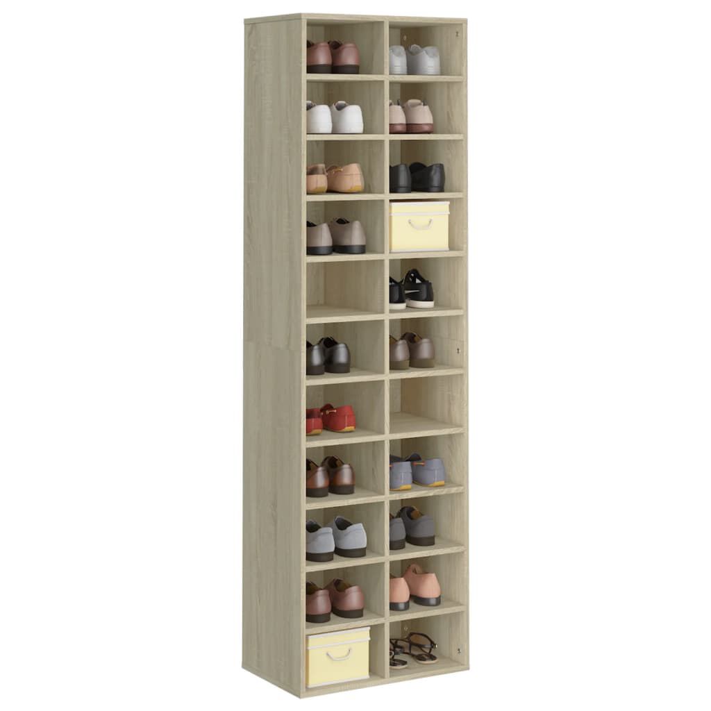 vidaXL Παπουτσοθήκη Sonoma Δρυς 54 x 34 x 183 εκ. Επεξεργασμένο Ξύλο