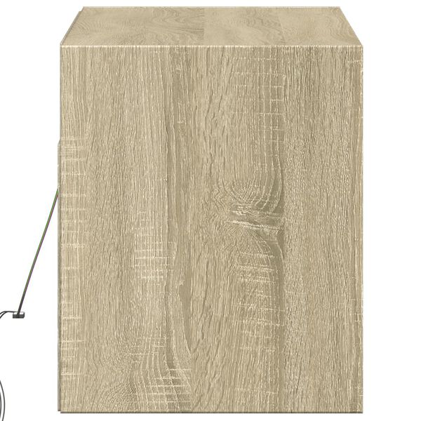 vidaXL Έπιπλο Τοίχου Τηλεόρασης με LED Sonoma Δρυς 100x31x38 εκ.
