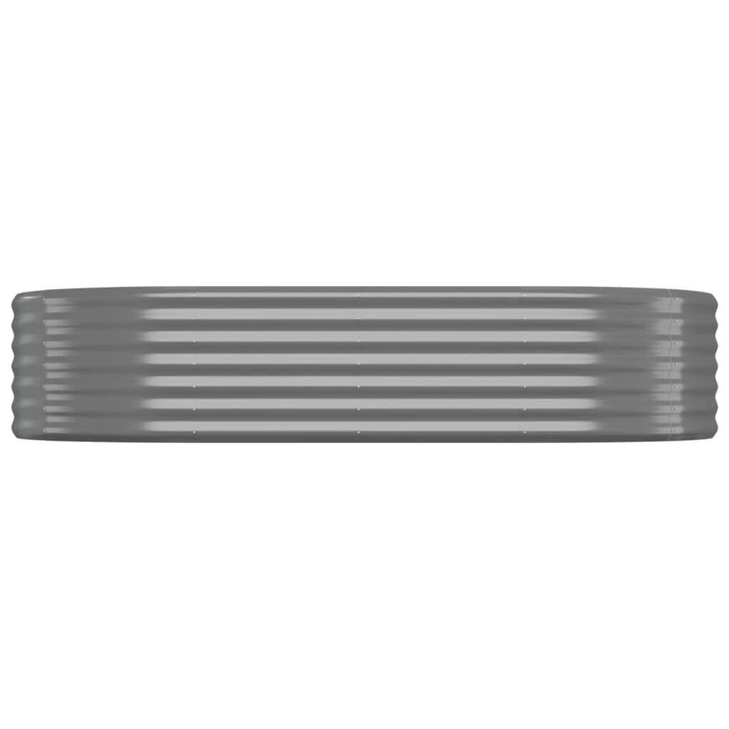 vidaXL Ζαρντινιέρα Γκρι 175x100x36 εκ. Γαλβανισμένος χάλυβας