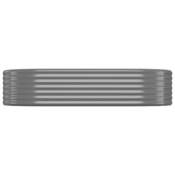 vidaXL Ζαρντινιέρα Γκρι 175x100x36 εκ. Γαλβανισμένος χάλυβας