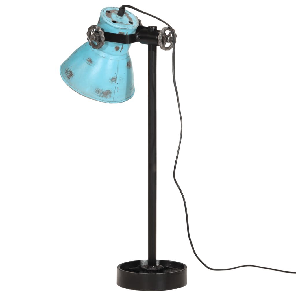 vidaXL Φωτιστικό Γραφείου 25 W Αντικέ Μπλε 15x15x55 εκ. Ε27