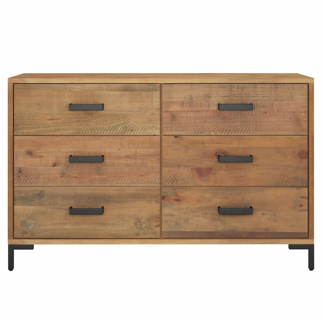 vidaXL Ντουλάπι Καφέ 110 x 35 x 70 εκ. από Μασίφ Ξύλο Πεύκου