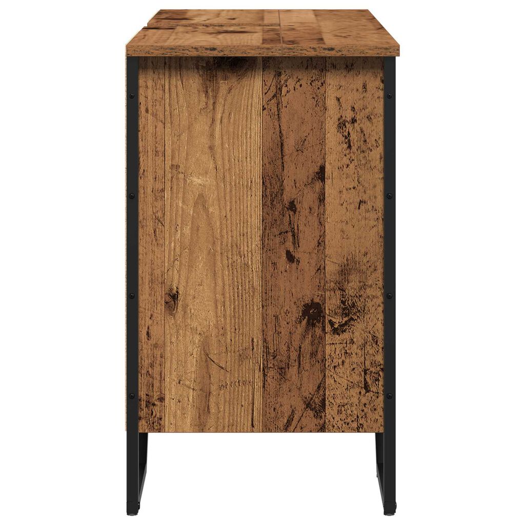 vidaXL ντουλάπι νιπτήρα Παλιό ξύλο 91x35x60 cm Από στερεό ξύλο