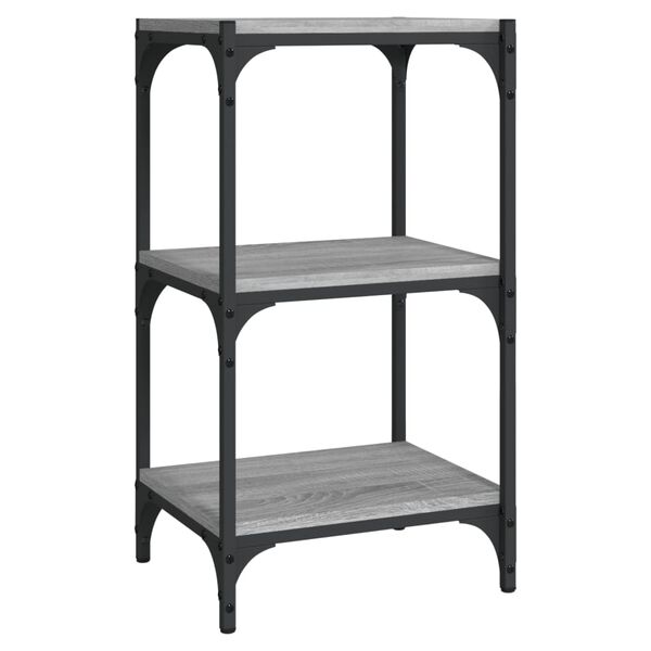 vidaXL Βιβλιοθήκη Γκρι Sonoma 40x33x70,5 εκ. Επεξ. Ξύλο & Ατσάλι