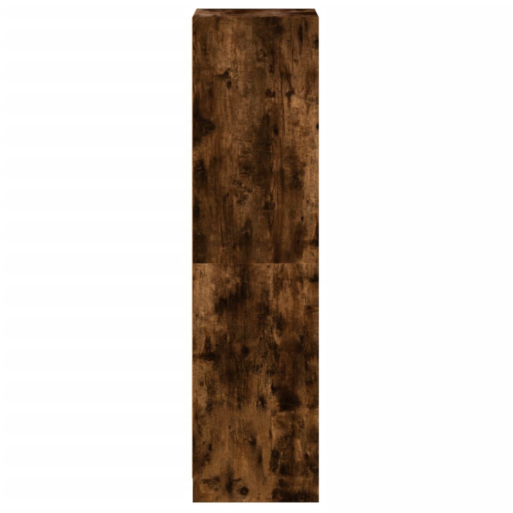 vidaXL Ντουλάπι Καπνιστή Δρυς 35x37x142 εκ. με Γυάλινη Πόρτα