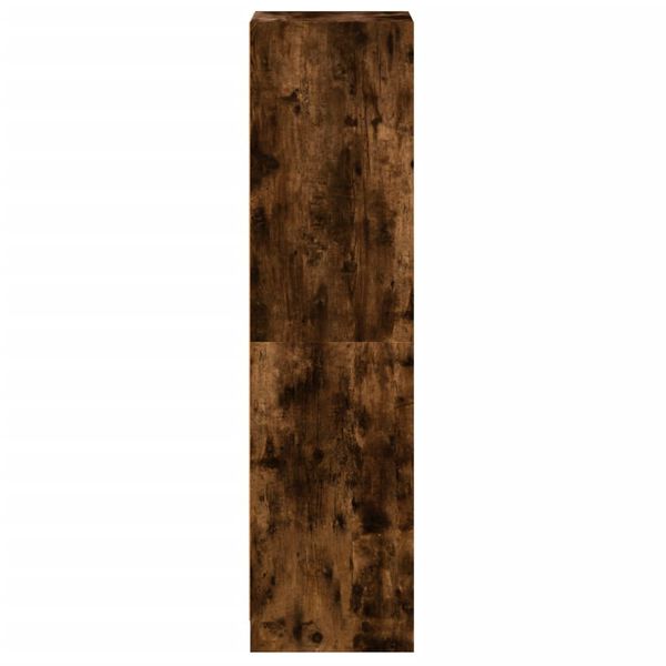 vidaXL Ντουλάπι Καπνιστή Δρυς 35x37x142 εκ. με Γυάλινη Πόρτα
