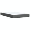vidaXL Κρεβάτι Boxspring με Στρώμα Σκούρο Γκρι 90x200 εκ. Υφασμάτινο