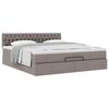 vidaXL Οθωμανικό κρεβάτι με στρώμα Taupe 180x200cm ύφασμα