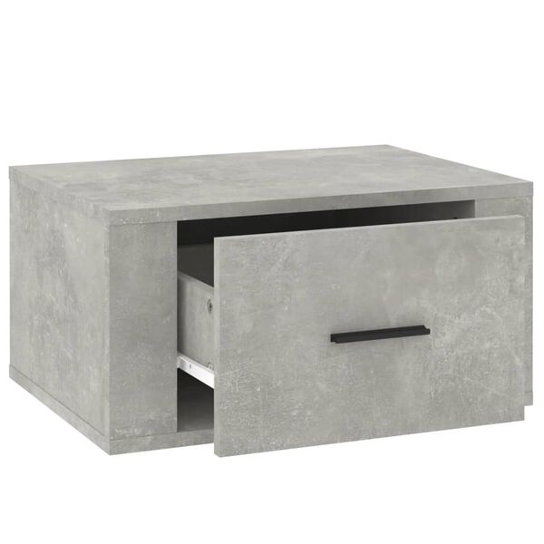vidaXL Κομοδίνο Επιτοίχιο Γκρι Σκυροδέματος 50x36x25 εκ.