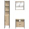 vidaXL Σετ Επίπλων Μπάνιου Άλλο 3 pcs Sonoma Δρυς 33 x 33 x 185.5 εκ