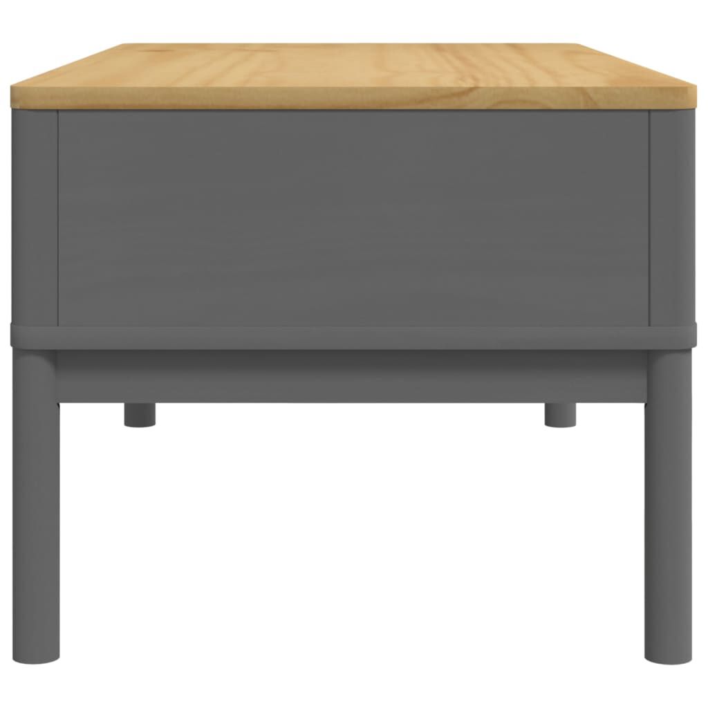 vidaXL Τραπεζάκι Σαλονιού FLORO Γκρι 99x55,5x45 εκ. Μασίφ Πεύκο