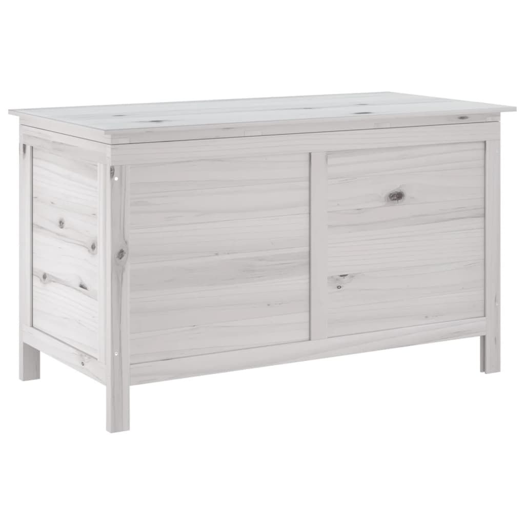 vidaXL Μπαούλο Αποθ. Κήπου Λευκό 99x49,5x58,5εκ Μασίφ Ξύλο Ελάτης