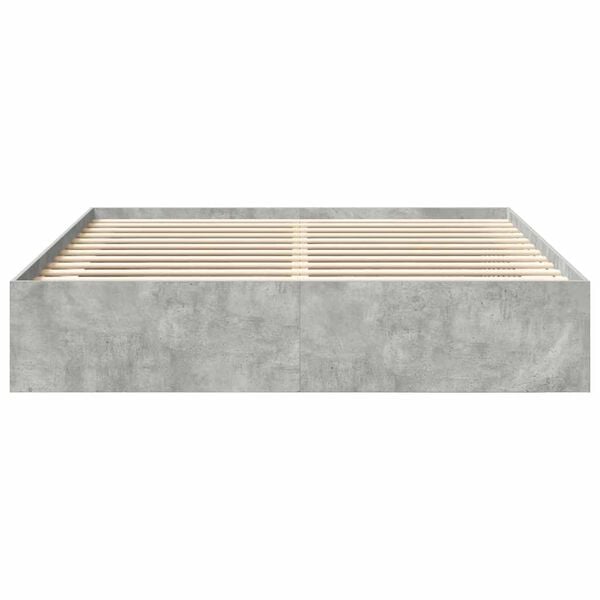vidaXL Πλαίσιο Κρεβατιού Γκρι Σκυροδέματος 180 x 200 εκ. Super King