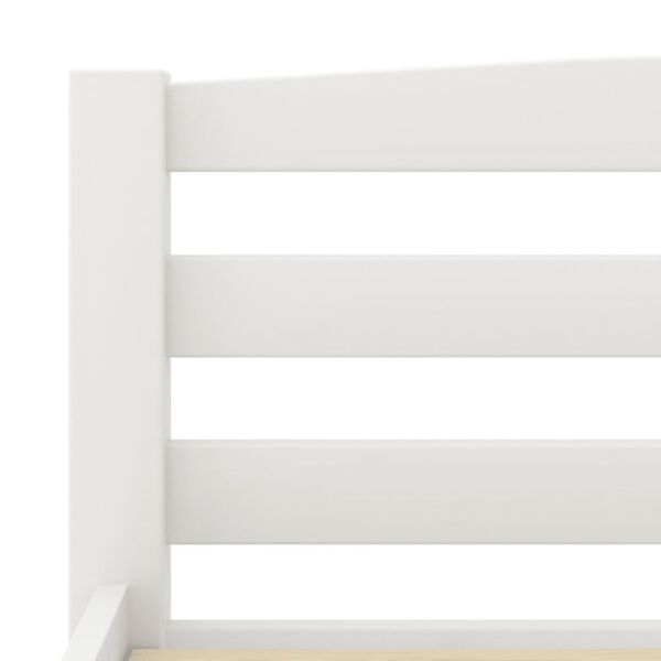 vidaXL Πλαίσιο Κρεβατιού Λευκό 120 x 200 εκ. από Μασίφ Ξύλο Πεύκου
