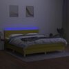 vidaXL &Kappa;&rho;&epsilon;&beta;ά&tau;&iota; Boxspring &mu;&epsilon; &Sigma;&tau;&rho;ώ&mu;&alpha; & LED &Pi;&rho;ά&sigma;&iota;&nu;&omicron; 180x200 &epsilon;&kappa; &Upsilon;&phi;&alpha;&sigma;&mu;ά&tau;&iota;&nu;&omicron;