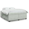 vidaXL Κρεβάτι Boxspring με Στρώμα Ανοιχτό Γκρι 180x200 εκ. Βελούδινο