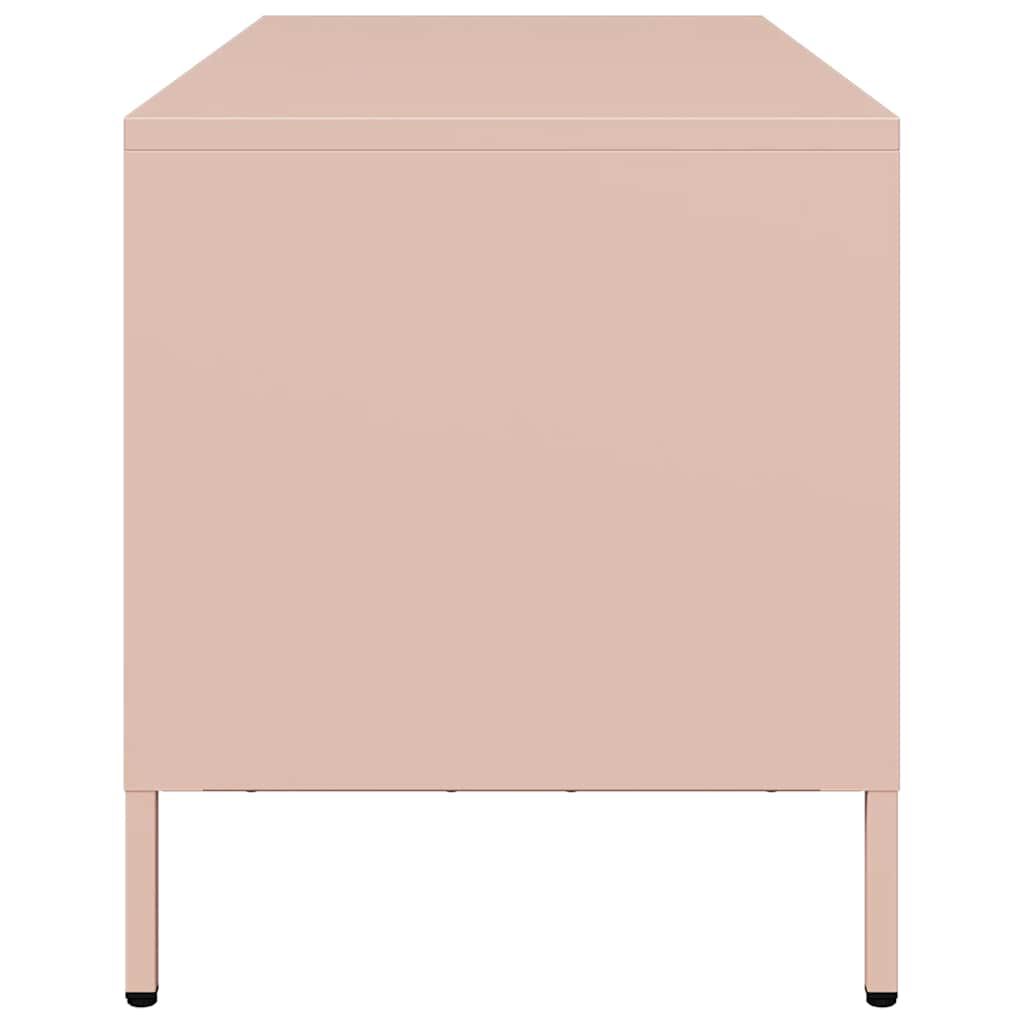 vidaXL Έπιπλο Τηλεόρασης Ροζ 101,5x39x43,5 εκ. Ατσάλι Ψυχρής Έλασης