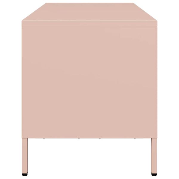 vidaXL Έπιπλο Τηλεόρασης Ροζ 101,5x39x43,5 εκ. Ατσάλι Ψυχρής Έλασης