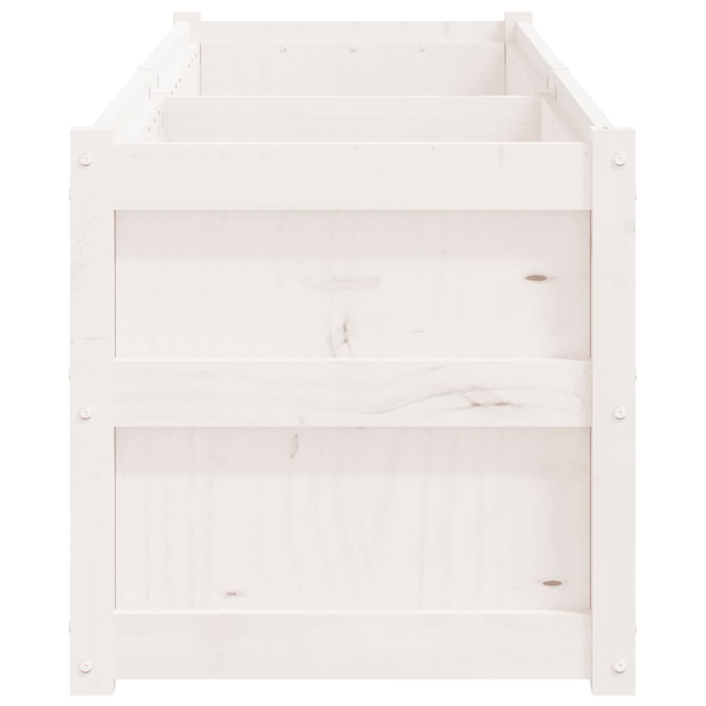 vidaXL Ζαρντινιέρα Λευκή 180x50x50 εκ. από Μασίφ Ξύλο Πεύκου