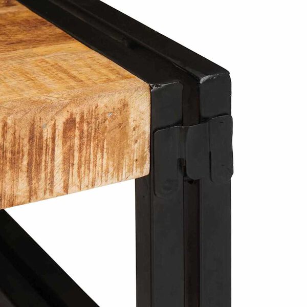 vidaXL Ράφι μπάνιου με ράφι 40 x 50 x 23 εκ Στερεό ξύλο μάγκο, σίδηρος