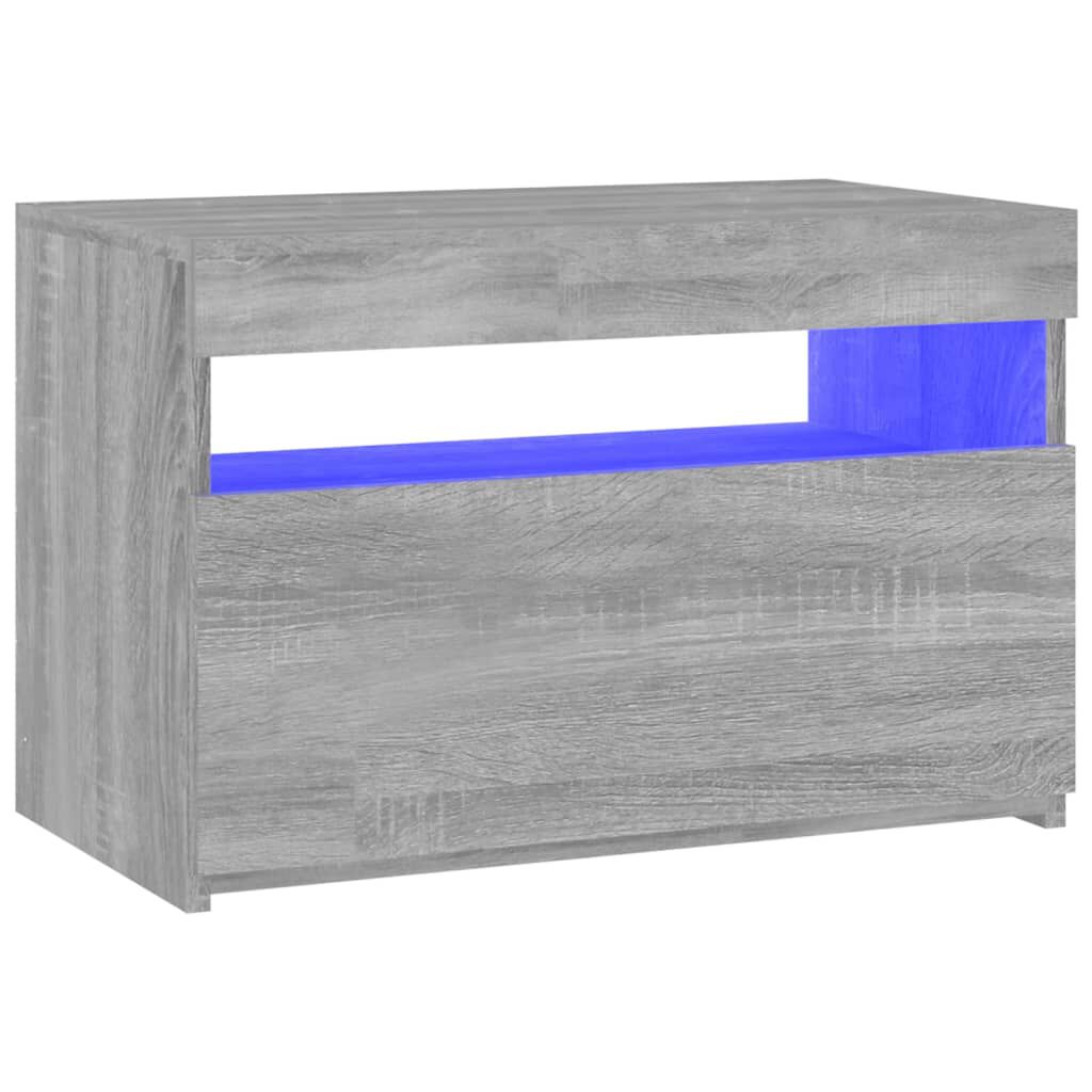 vidaXL Έπιπλο Τηλεόρασης με LED Γκρι Sonoma 60 x 35 x 40 εκ.