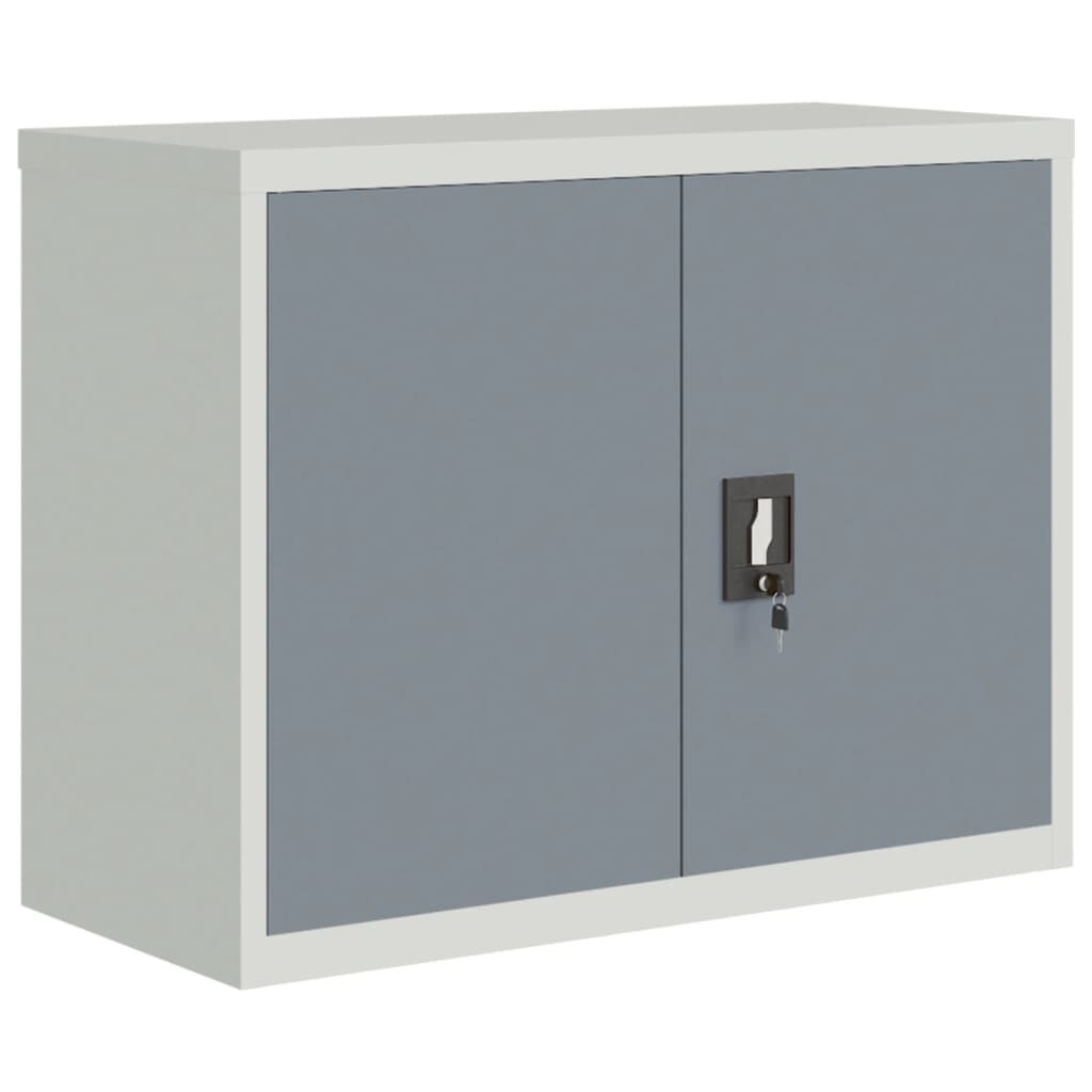 vidaXL Αρχειοθήκη Ανοιχτό Γκρι & Σκούρο Γκρι 90x40x70 εκ. Ατσάλινη