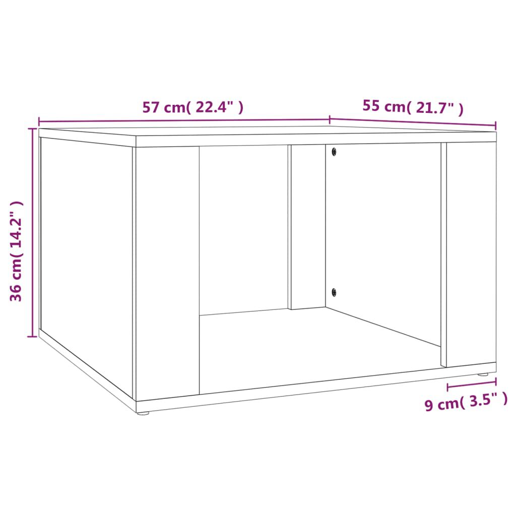 vidaXL Κομοδίνο Γκρι Sonoma 57x55x36 εκ. από Επεξεργασμένο Ξύλο