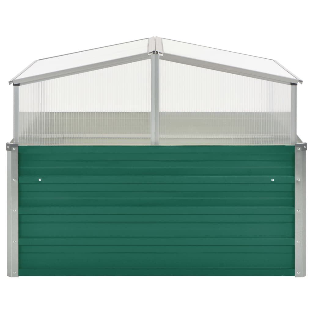 vidaXL Θερμοκήπιο Σπορείο Πράσινο 100x100x77 εκ. Γαλβανισμένος Χάλυβας