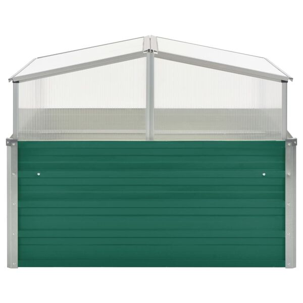 vidaXL Θερμοκήπιο Σπορείο Πράσινο 100x100x77 εκ. Γαλβανισμένος Χάλυβας