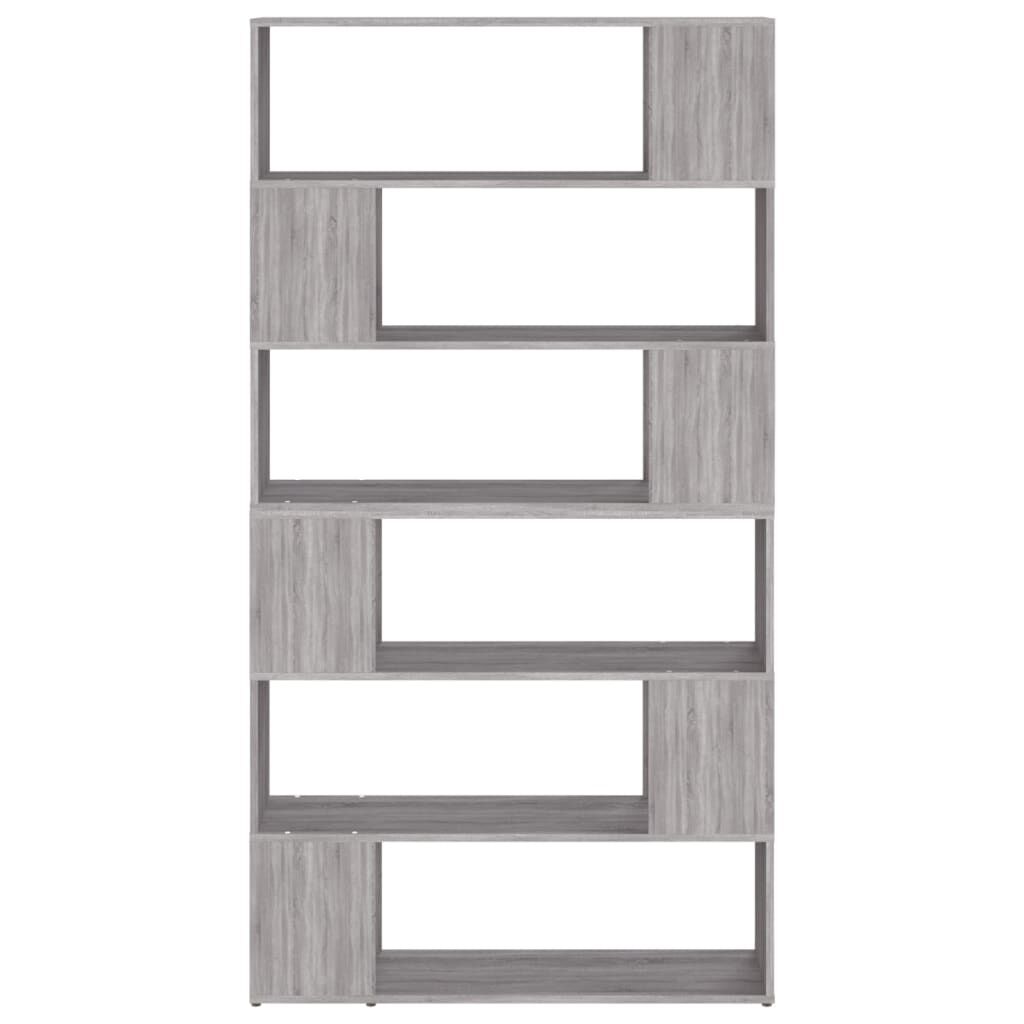 vidaXL Βιβλιοθήκη/Διαχωριστικό Χώρου Γκρι Sonoma 100 x 24 x 188 εκ.
