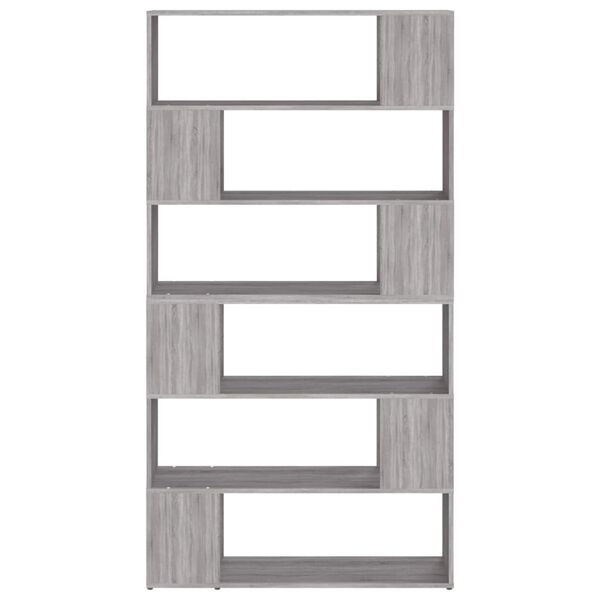 vidaXL Βιβλιοθήκη/Διαχωριστικό Χώρου Γκρι Sonoma 100 x 24 x 188 εκ.