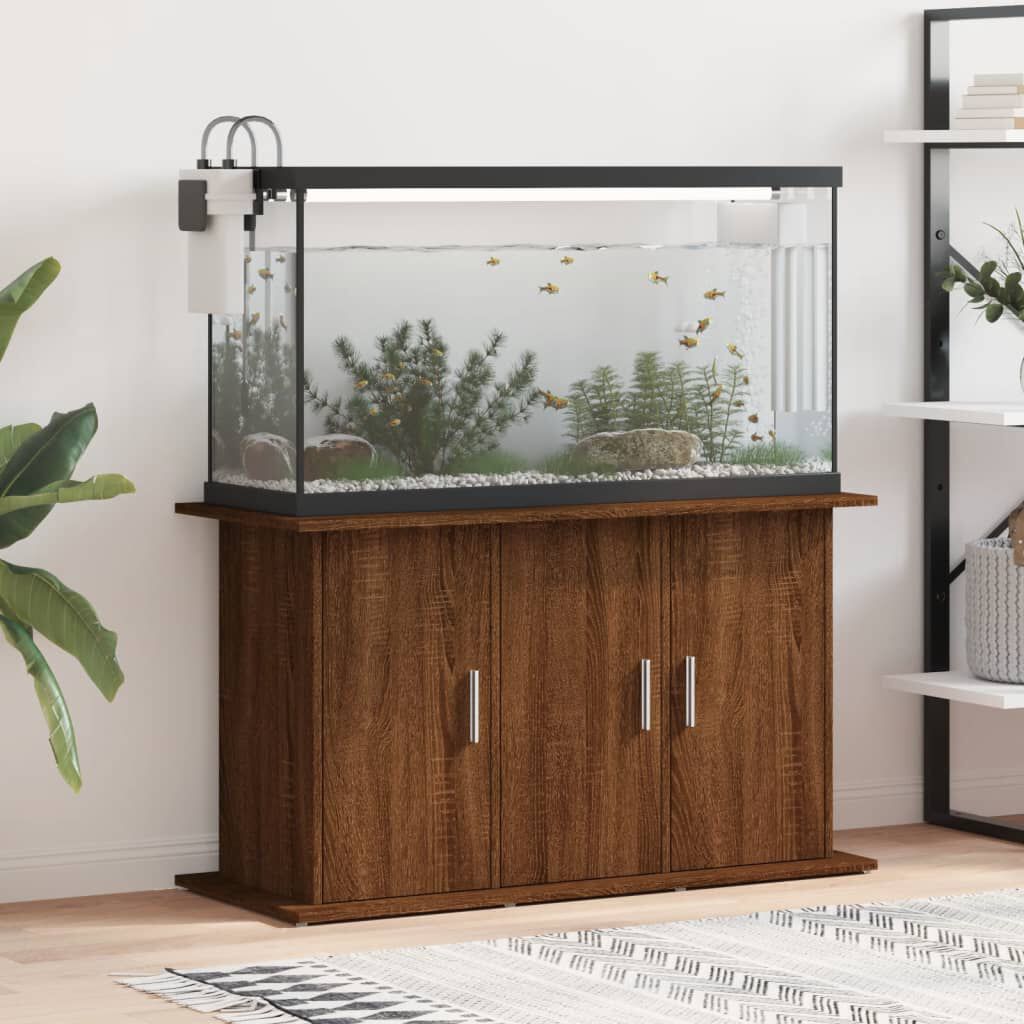 vidaXL Βάση Ενυδρείου Καφέ Δρυς 101x41x58 εκ. από Επεξεργασμένο Ξύλο
