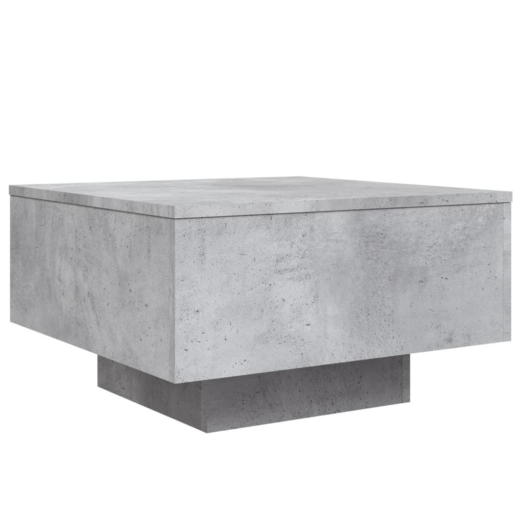 vidaXL Τραπεζάκι Σαλονιού Γκρι Σκυροδ. 55 x 55 x 31 εκ. Επεξεργ. Ξύλο