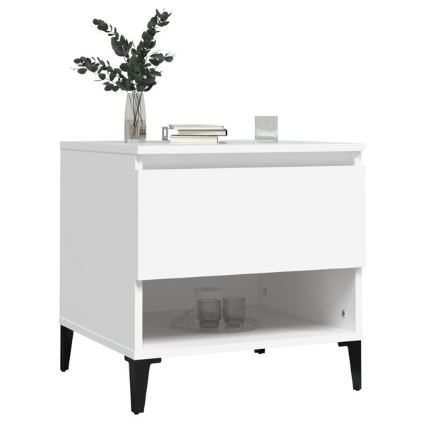 vidaXL Βοηθητικά Τραπέζια 2 τεμ. Λευκά 50x46x50 εκ. Επεξεργασμένο Ξύλο