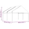 vidaXL Κιόσκι με Τέντα Λευκό 4,46 x 5,88 x 3,75 μ. από Πολυαιθυλένιο