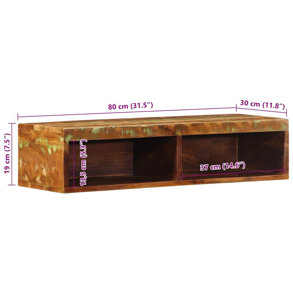 vidaXL Επίτοιχο ντουλάπι τηλεόρασης 80x30x19 cm Μασίφ ξύλο ακακίας