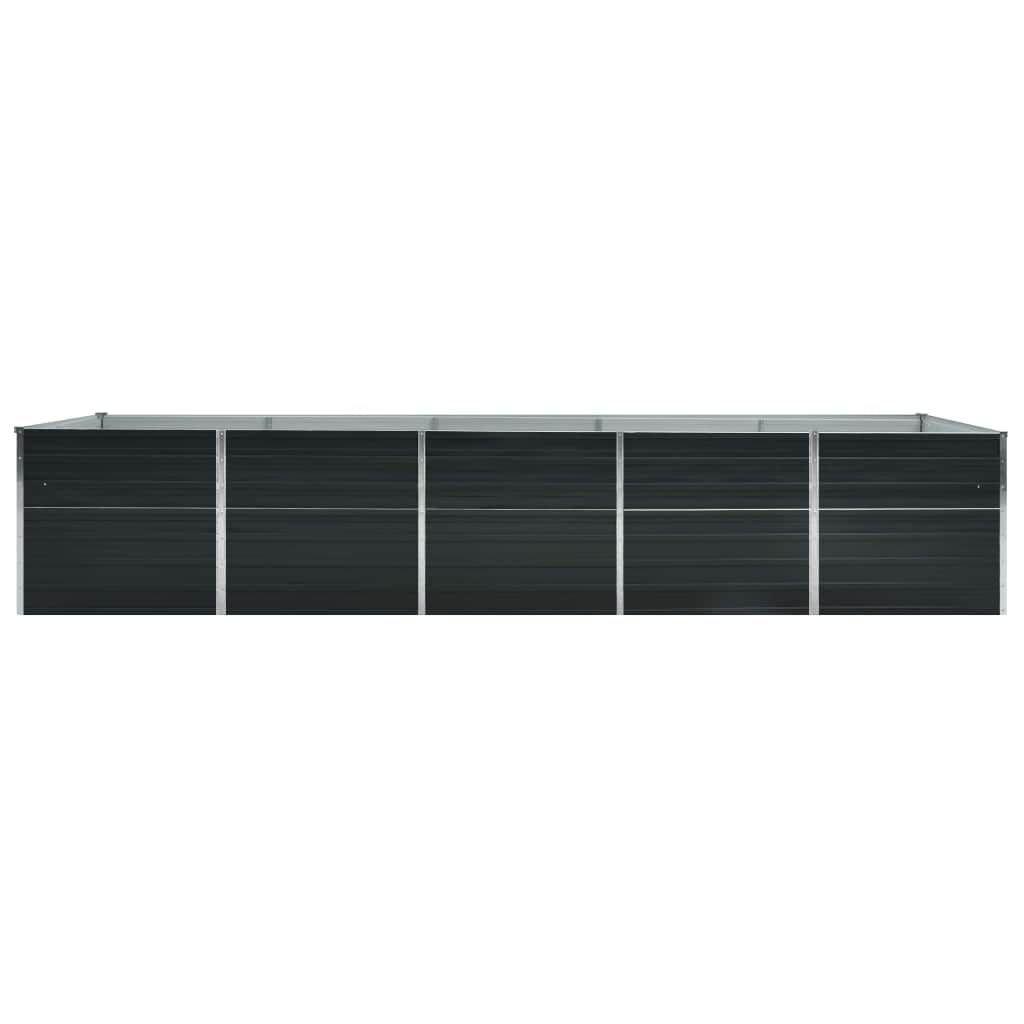 vidaXL Ζαρντινιέρα Υπερυψωμένη Ανθρακί 400x80x45 εκ. Γαλβαν. Χάλυβας