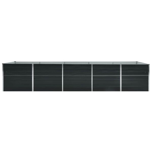 vidaXL Ζαρντινιέρα Υπερυψωμένη Ανθρακί 400x80x45 εκ. Γαλβαν. Χάλυβας